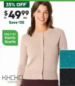 Harris Scarfe KHOKO SMART Button Crop Cardigan offer