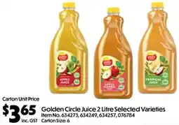 C-Store Distribution Golden Circle Juice offer
