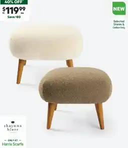 Harris Scarfe SHAYNNA BLAZE Boucle Foot Stool offer