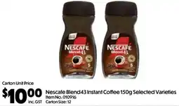 C-Store Distribution Nescafe Blend43 Instant Coffee offer