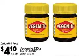 C-Store Distribution Vegemite offer