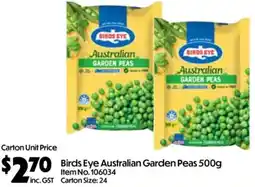 C-Store Distribution Birds Eye Australian Garden Peas offer