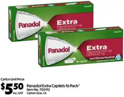 C-Store Distribution Panadol Extra Caplets offer