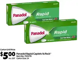 C-Store Distribution Panadol Rapid Caplets offer