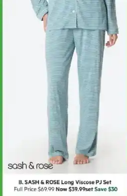Harris Scarfe SASH & ROSE Long Viscose PJ Set offer