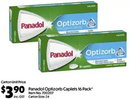 C-Store Distribution Panadol Optizorb Caplets offer