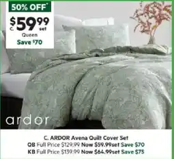 Harris Scarfe ARDOR Avena Quilt Cover Set offer