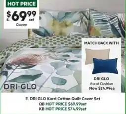Harris Scarfe DRI GLO Karri Cotton Quilt Cover Set QB offer