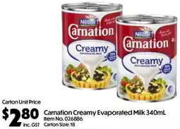 C-Store Distribution Carnation Creamy Evaporated Milk offer