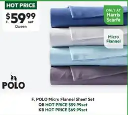 Harris Scarfe POLO Micro Flannel Sheet Set QB offer