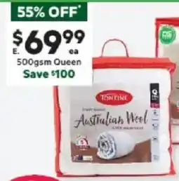 Harris Scarfe TONTINE Australian Wool Quilt 500gsm Heavy Weight Super Warm QB offer