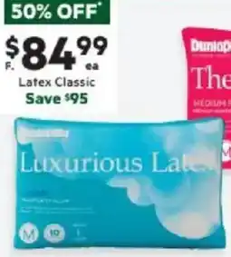 Harris Scarfe DUNLOPILLO Luxurious Latex Classic Profile Talalay Latex Pillow offer