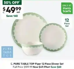 Harris Scarfe PURE TABLE TOP Piper 12 Piece Dinner Set offer