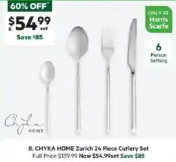 Harris Scarfe CHYKA HOME Zurich Cutlery Set offer