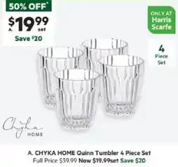 Harris Scarfe CHYKA HOME Quinn Tumbler Set offer