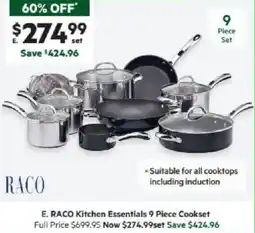 Harris Scarfe Raco kitchen essentials 9 piece cookset offer