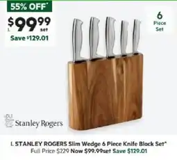 Harris Scarfe Stanley rogers slim wedge 6 piece knife block set offer
