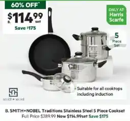 Harris Scarfe Smith nobel traditions stainless steel 5 piece cookset offer
