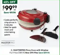 Harris Scarfe Masterpro pizza oven with window offer