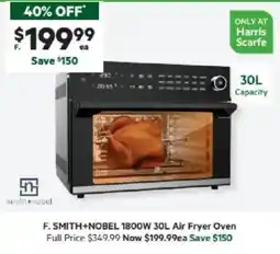 Harris Scarfe Smith nobel 1800w air fryer oven offer