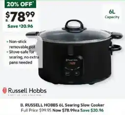 Harris Scarfe Russell hobbs searing slow cooker offer