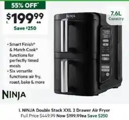 Harris Scarfe Ninja double stack 2 drawer air fryer offer