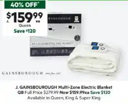 Harris Scarfe Gainsbourough multi zone electric blanket qb n king & super king offer