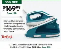 Harris Scarfe Tefal express easy steam generator iron offer