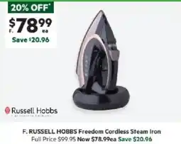 Harris Scarfe Russell hobbs freedom cordless steam iron offer