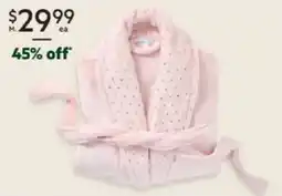 Harris Scarfe Sash & rose fleece foil gown offer