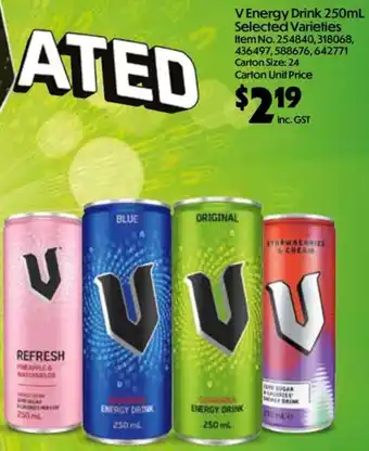 C-Store Distribution V Energy Drink offer