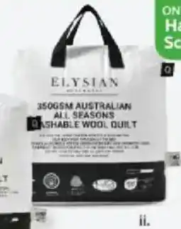 Harris Scarfe ELYSIAN Australian Washable Wool Quilt 350gsm All Seasons QB offer