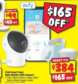 JB Hi-Fi S340 smart sock baby monitor with camera offer