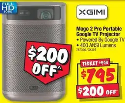 JB Hi-Fi Mogo 2 Pro Portable Google TV Projector offer