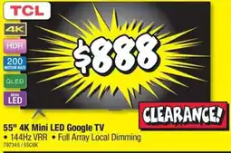 JB Hi-Fi 55 4k mini led google tv offer