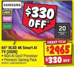 JB Hi-Fi 65 oled 4k smart al tv 2026 offer