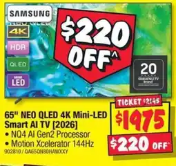 JB Hi-Fi 65 neo qled 4k mini led smart al tv 2026 offer
