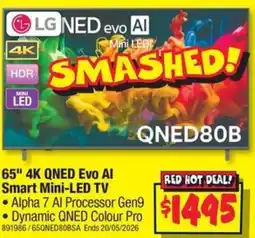 JB Hi-Fi 65 4k qned evo al smart mini led tv offer