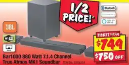 JB Hi-Fi Bar1000 880 Watt 7.1.4 Channel True Atmos MK1 Soundbar offer