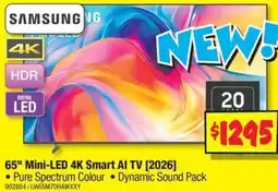 JB Hi-Fi 65 mini led 4k smart al tv 2026 offer