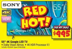 JB Hi-Fi 55 4k google led tv offer