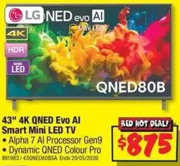 JB Hi-Fi 43 4k qned evo al smart mini led tv offer
