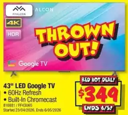 JB Hi-Fi 43 led google tv offer