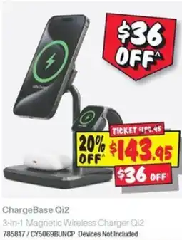 JB Hi-Fi Chargebase qi2 3 in 1 magnetic wireless charger qi2 offer