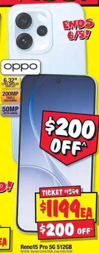 JB Hi-Fi Reno15 pro 5g offer