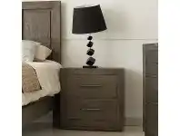 LivingStyles Marshall Rubberwood Timber Bedside Table offer