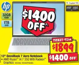 JB Hi-Fi hp 13" OmniBook 7 Aero Notebook offer