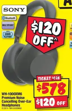 JB Hi-Fi WH-1000XM6 Premium Noise Cancelling Over-Ear Headphones offer