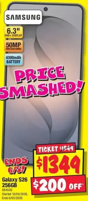 JB Hi-Fi Galaxy S26 256GB offer