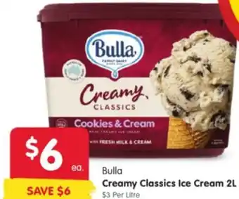 Spar Bulla Creamy Classics Ice Cream offer